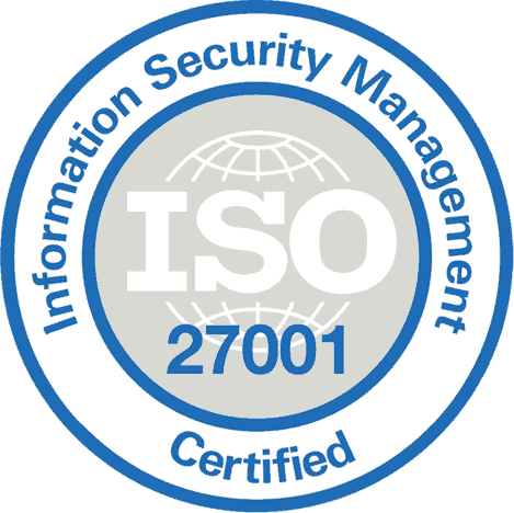Information Security Management 27001 Certified Badge